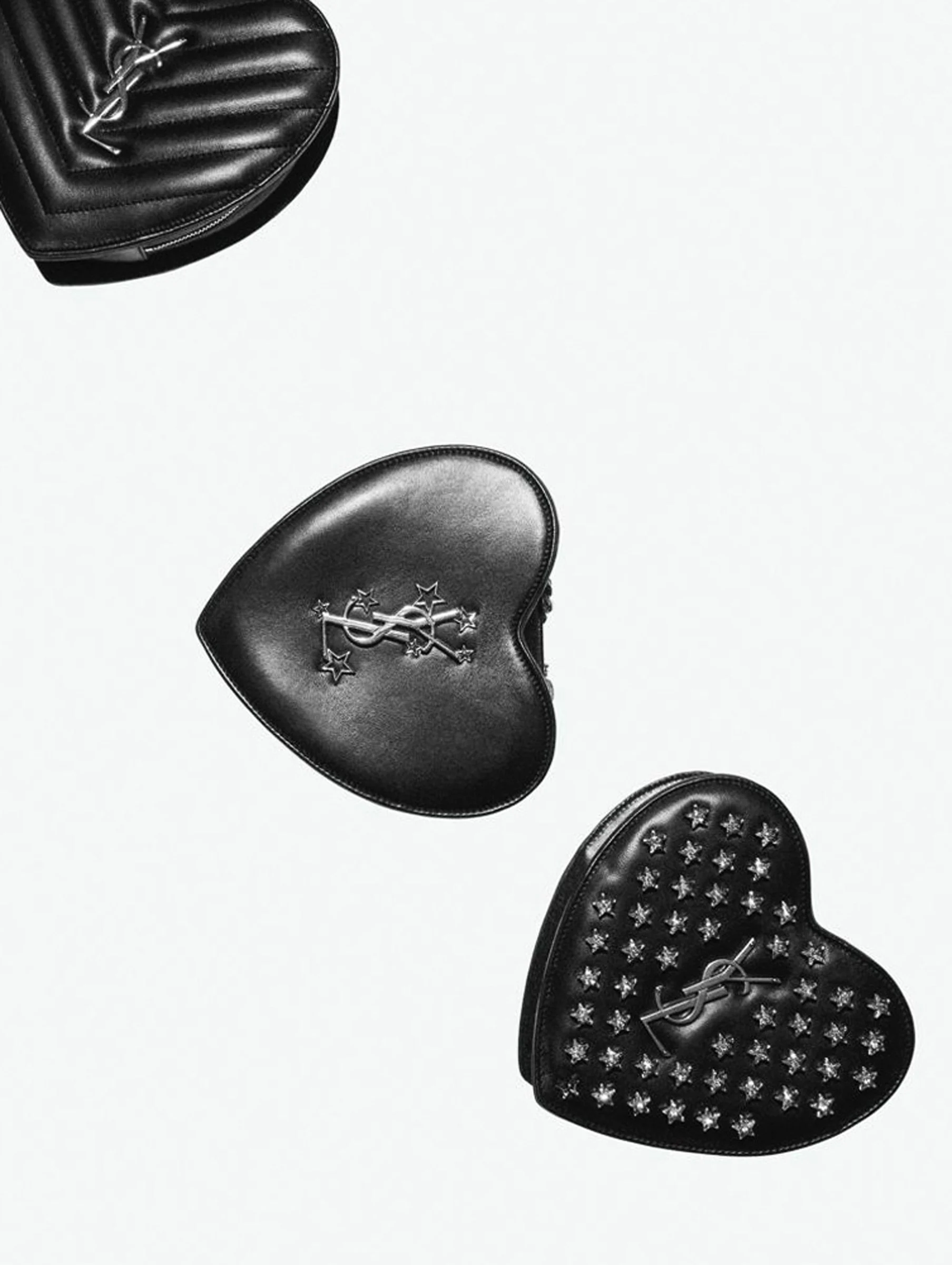 Interview, 2016: three heart-shaped Saint Laurent bags